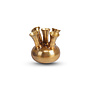 Toetervaas '5 mouth' bronze/gold - S
