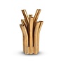 Hornvase '12 Mund' Bronze/Gold