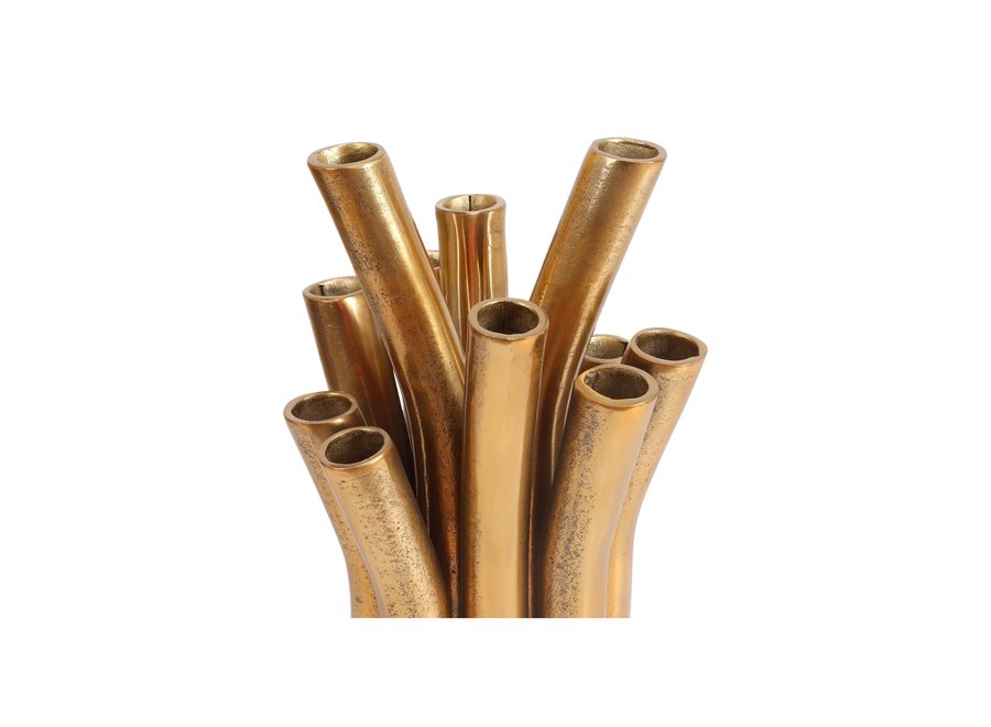 Vase corne '12 bouches' bronze/or
