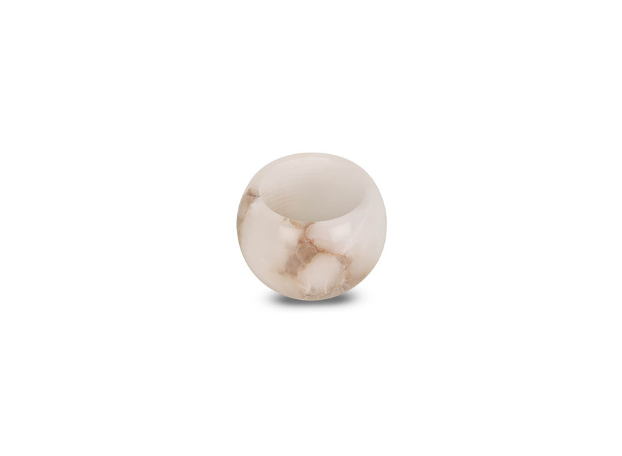 Tealight 'Esbjerg' - Alabaster