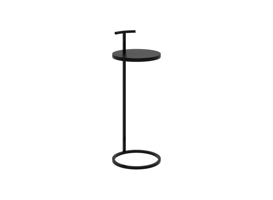 Table d'appoint ronde 'Berlin' Aluminium Noir