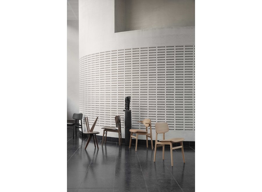 Chaise à manger NY11 Light smoked oak  - Leather
