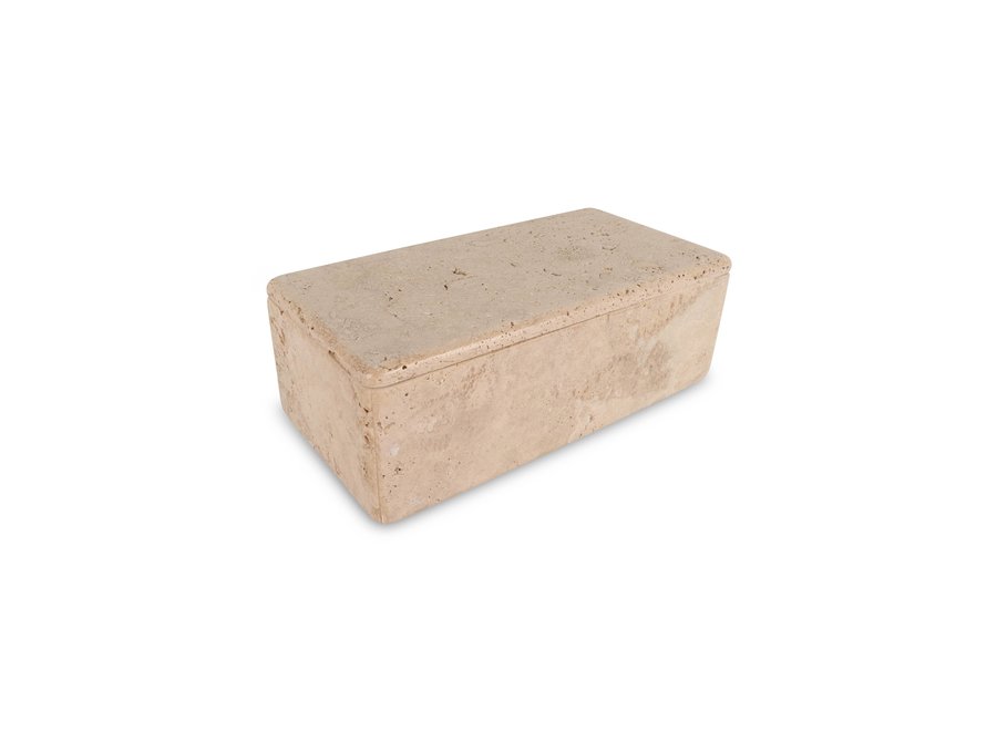 Storage box 'Herning' Travertine - L