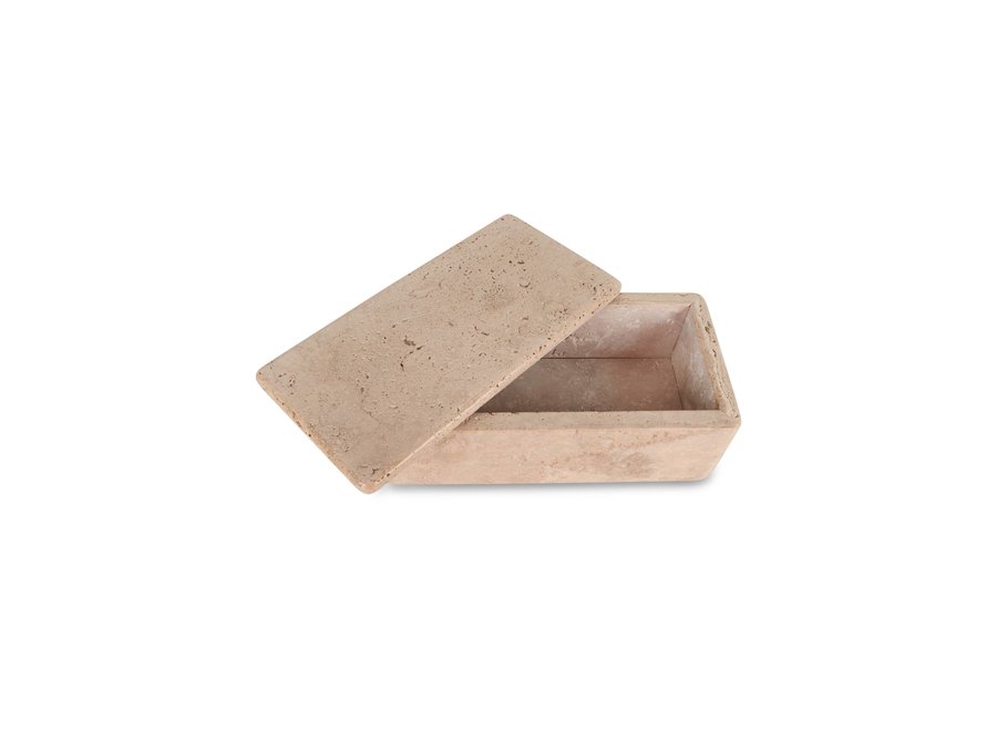 Storage box 'Herning' Travertine - L