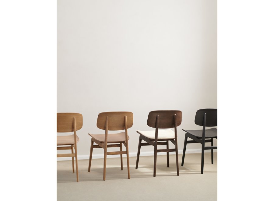 Dining chair NY11 Natural oak - Leather