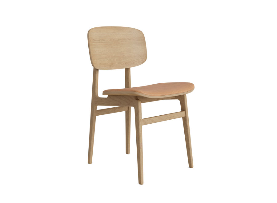 Dining chair NY11 Natural oak - Leather