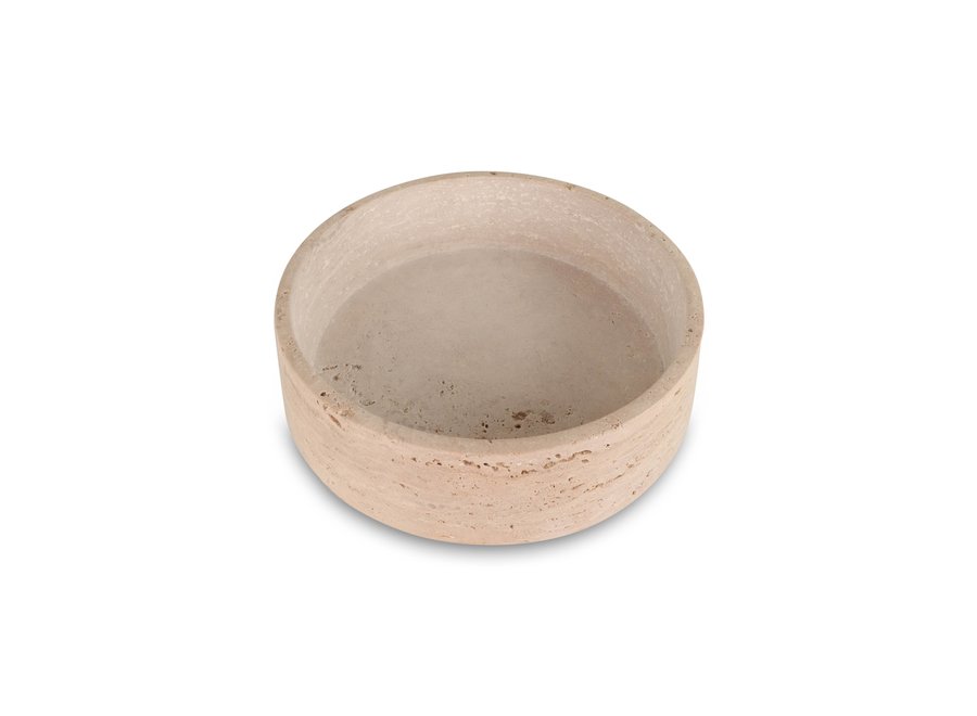 Bowl 'Aarhus' Travertine - L