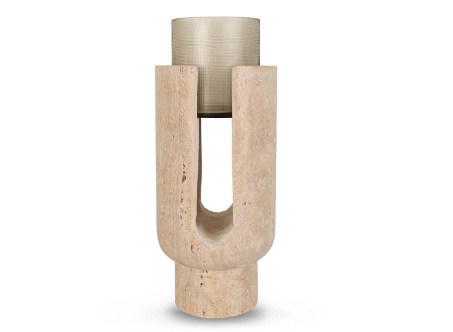 Lantern 'Horsens' Travertine