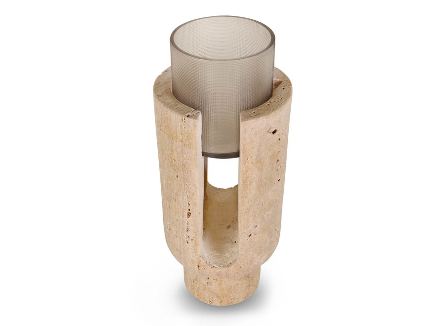 Lantern 'Horsens' Travertine