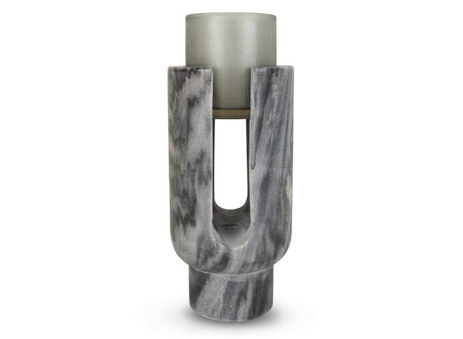 Windlicht 'Horsens' Grey Marble