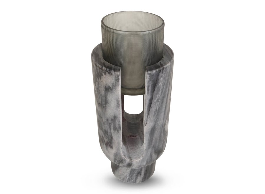 Lantern 'Horsens' Grey Marble