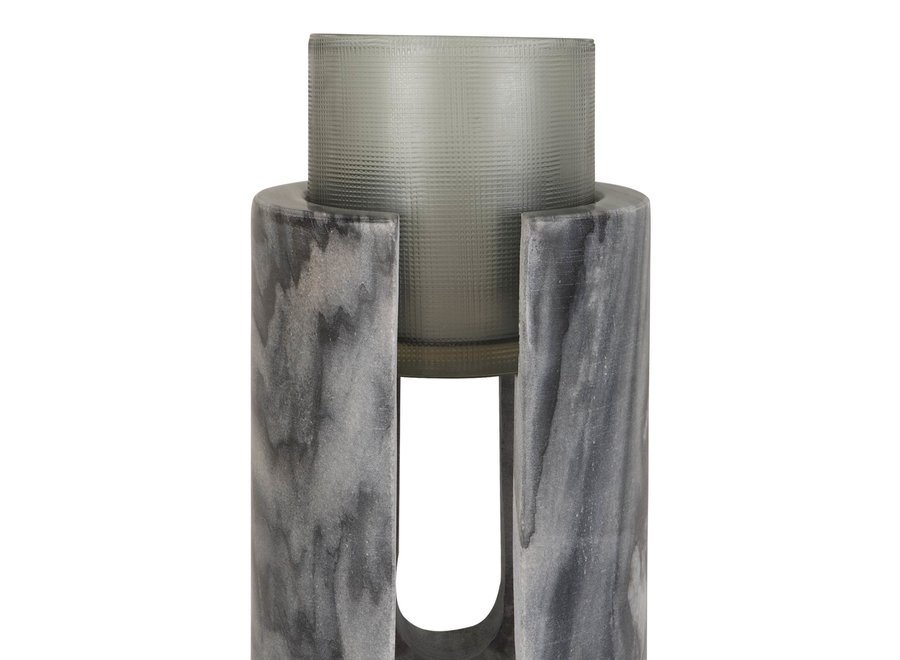 Lantern 'Horsens' Grey Marble