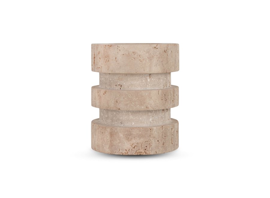 Candleholder 'Copenhagen' Travertine - M