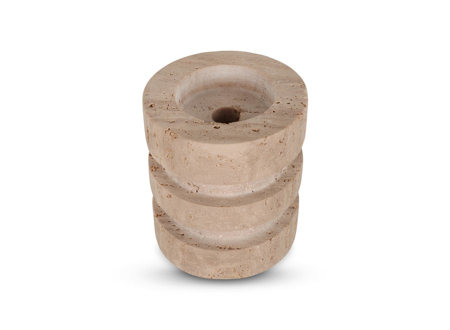 Candleholder 'Copenhagen' Travertine - M