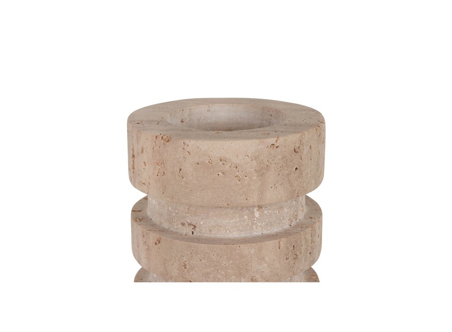 Candleholder 'Copenhagen' Travertine - M