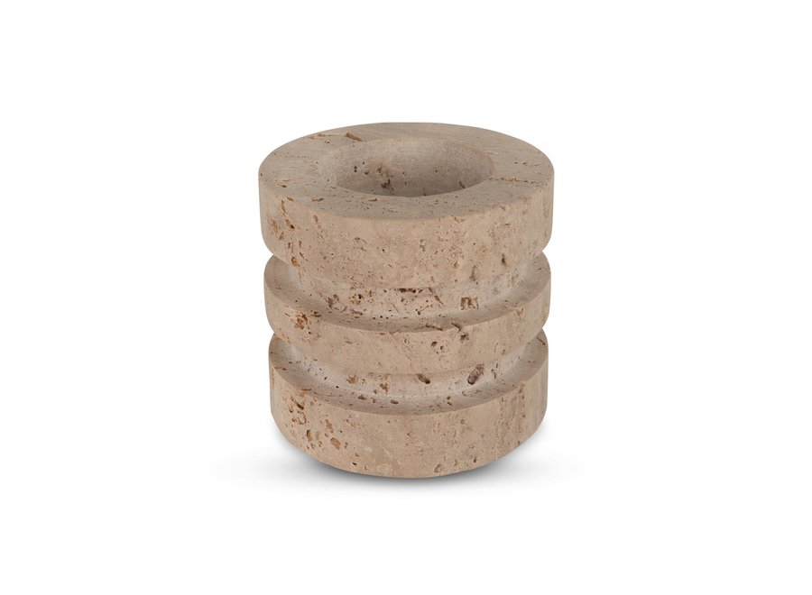 Candleholder 'Copenhagen' Travertine - S