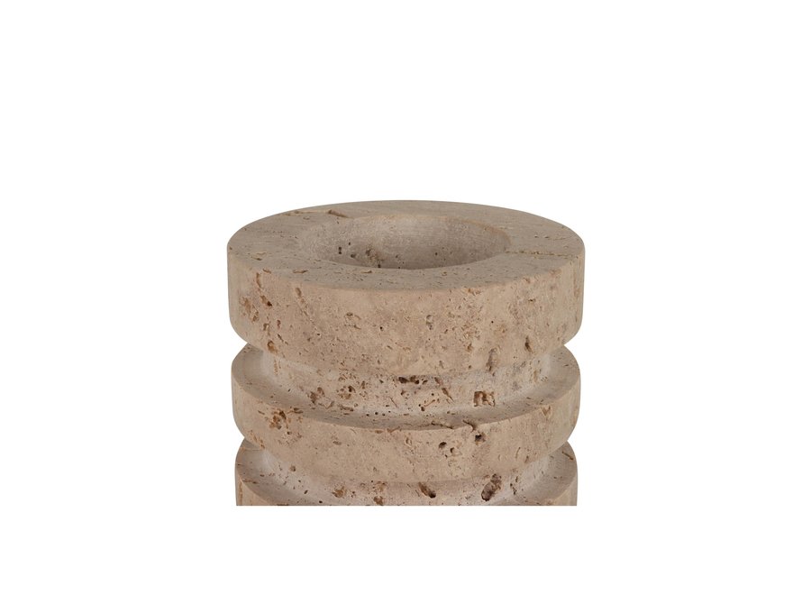 Candleholder 'Copenhagen' Travertine - S