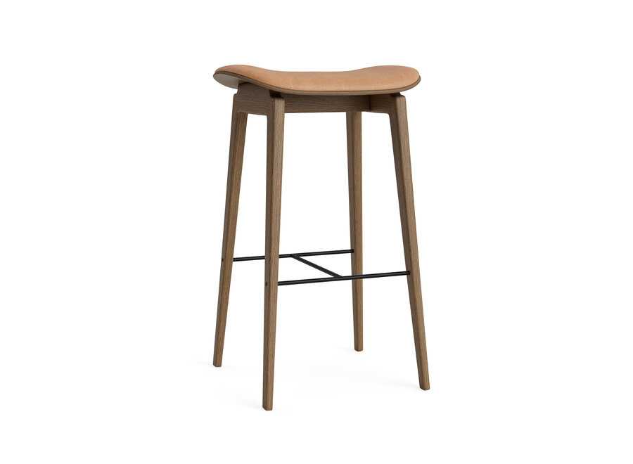 Bar chair NY11 Light smoked oak - Leather