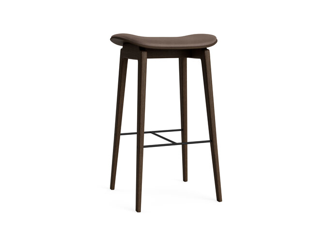 Bar chair NY11 Dark smoked oak - Leather