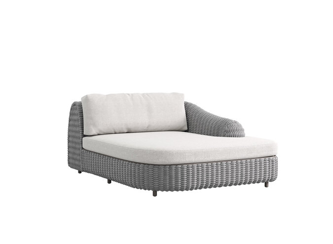 Loungeset 'Deauville' chaise longue rechts - Slate