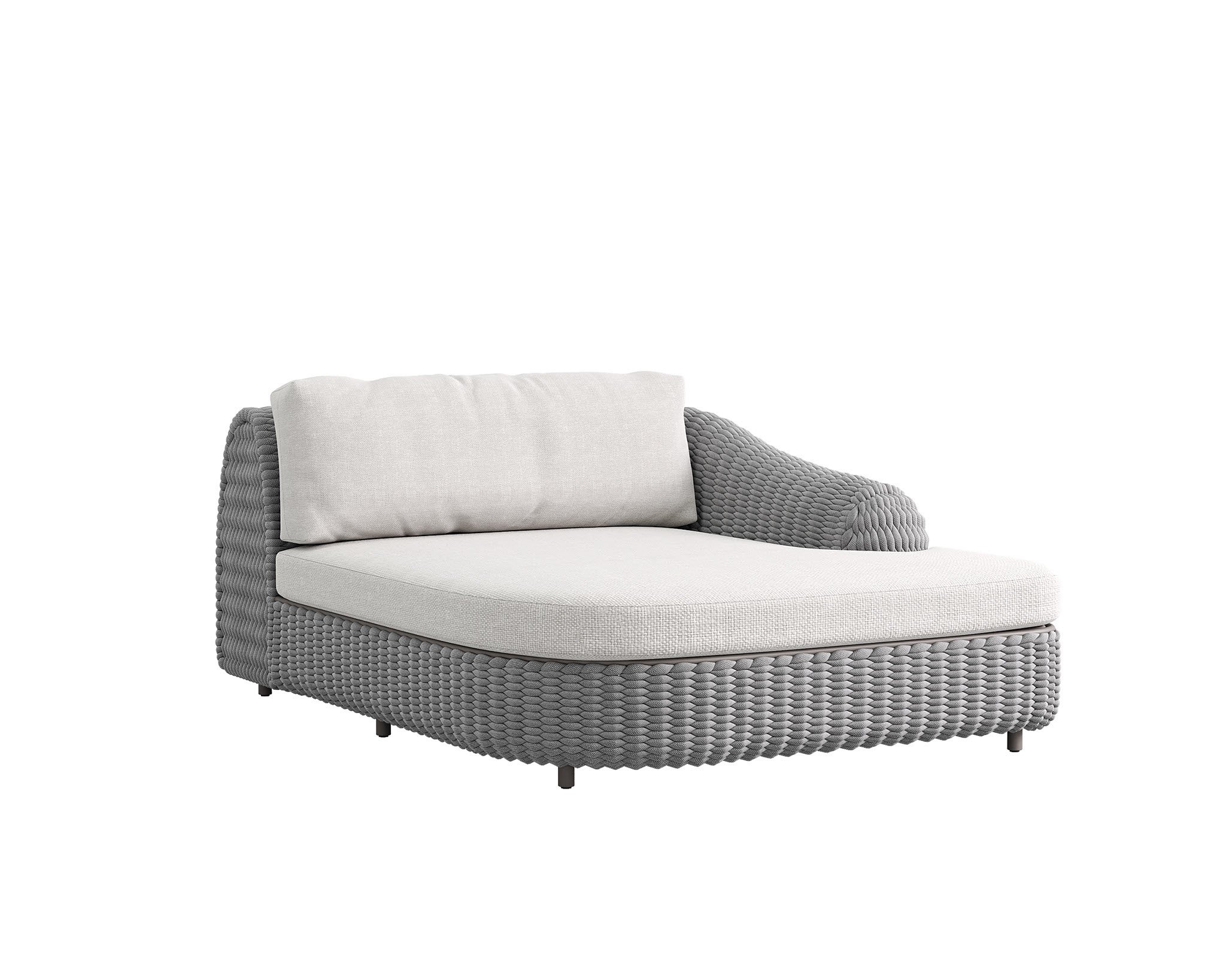 Borek Loungeset 'Deauville' chaise longue rechts Slate - Wilhelmina Designs