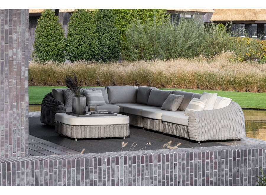 Lounge set 'Deauville' loveseat right - Slate