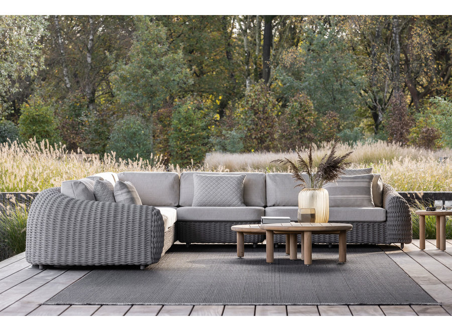 Lounge set 'Deauville' loveseat right - Slate