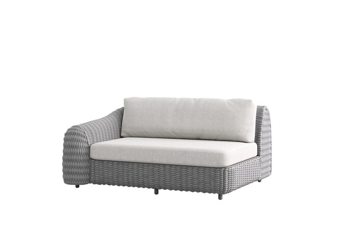 Loungeset 'Deauville' Zweiersofa links - Slate