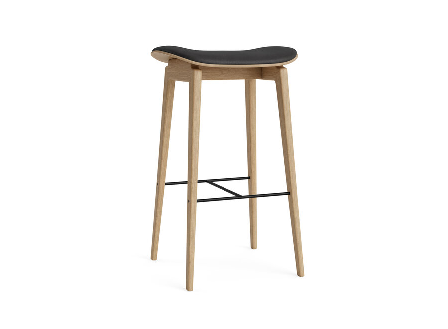 Bar chair NY11 Natural oak - Leather