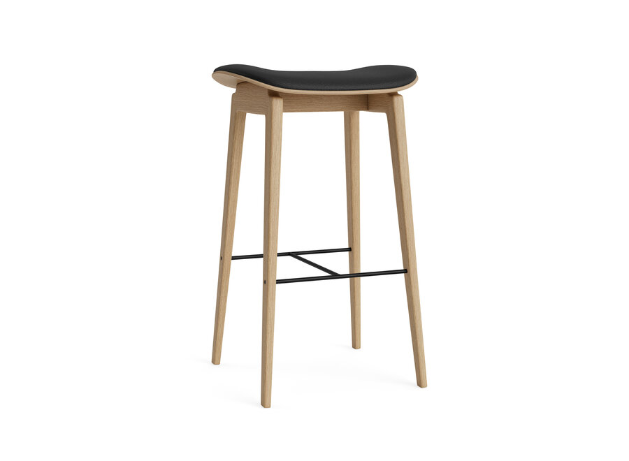 Bar chair NY11 Natural oak - Leather