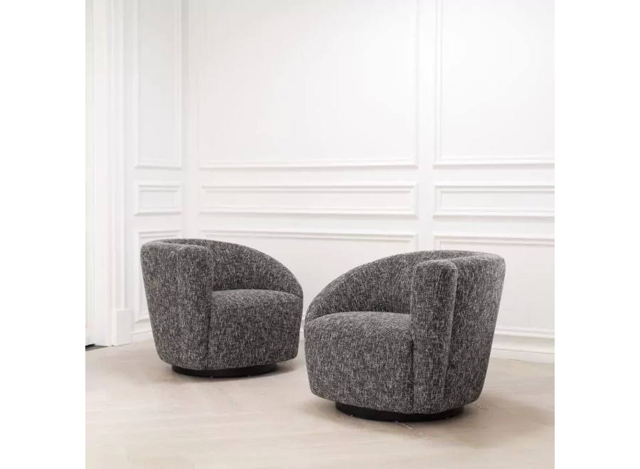 Swivel Chair 'Colin' - Cambon black - Left