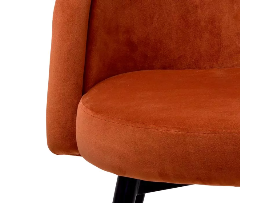 Chaise 'Chloé' set de 2 - Savona orange velvet