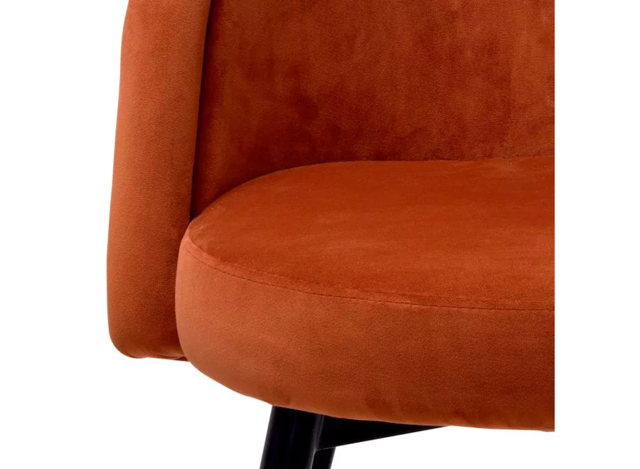 Esszimmerstuhl 'Chloé' 2er Set - Savona orange velvet