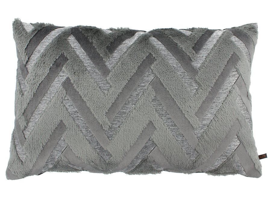 Dekoratives Kissen Chevron Grey