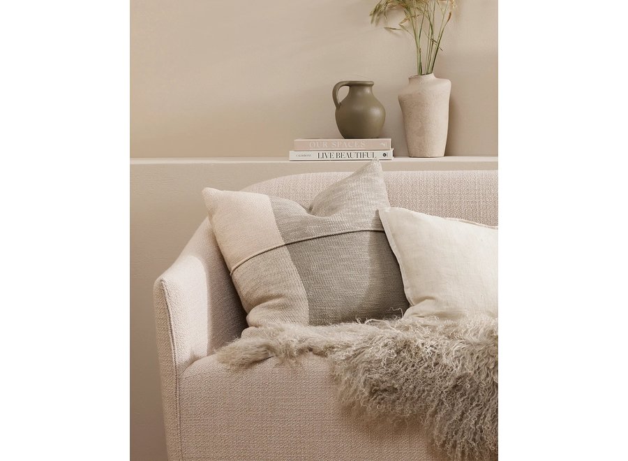 Cushion Antoine - Ivory/Grey