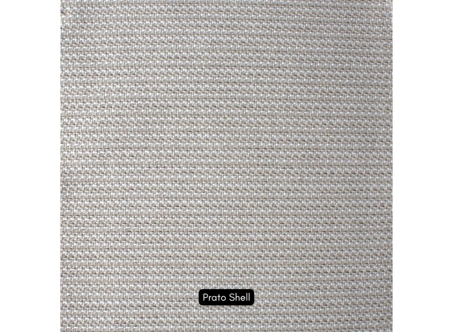Loungestoel 'Barrel' lage rug - Teak/Sepia grey