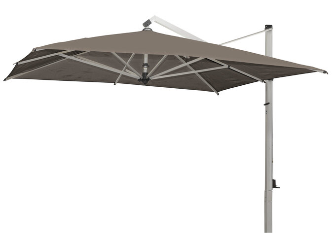 Parasol 'Rodi' 350x350 - Alu  Zilver