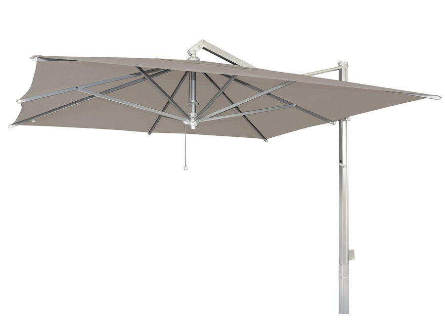 Parasol 'Rodi' 350x350 - Alu Silver