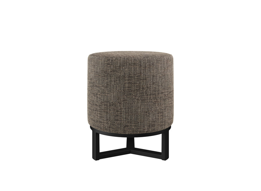 Pouf Rond 'Flynn' - Zena Fabric Brown