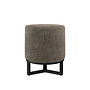 Runder Hocker 'Flynn' - Zena Fabric Brown