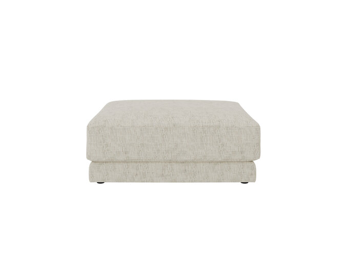 Square footstool 'Monza' - Zena Fabric Cream