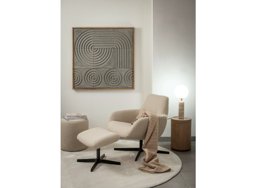 Swivel armchair 'Finley' - Giant Fabric Green