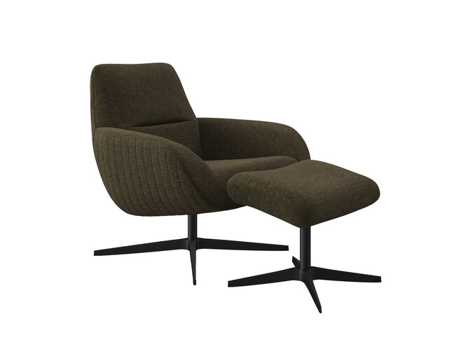 Swivel armchair 'Finley' - Giant Fabric Green