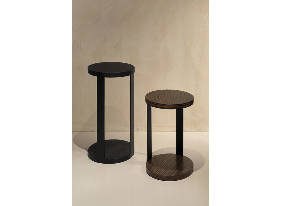 Side table 'Genoa' - Macassar Wood Brown - S