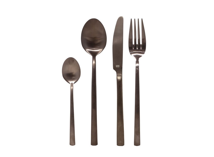 Cutlery set 'Zeno' 6-piece - Brown