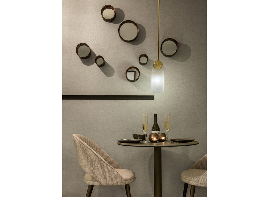 Eetkamerstoel 'Bend' - Bloq Fabric Chocolate