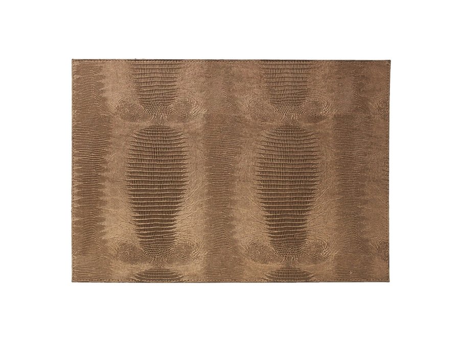 Platzdecken 'Doukas' Bronze - Set aus 2