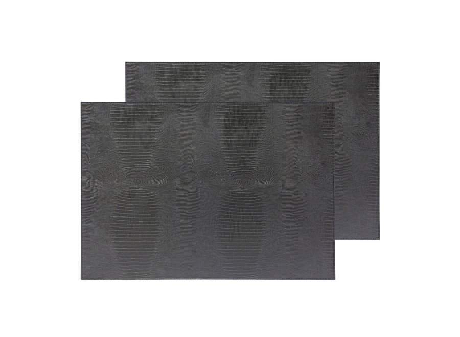 Placemat 'Doukas' Black - set van 2