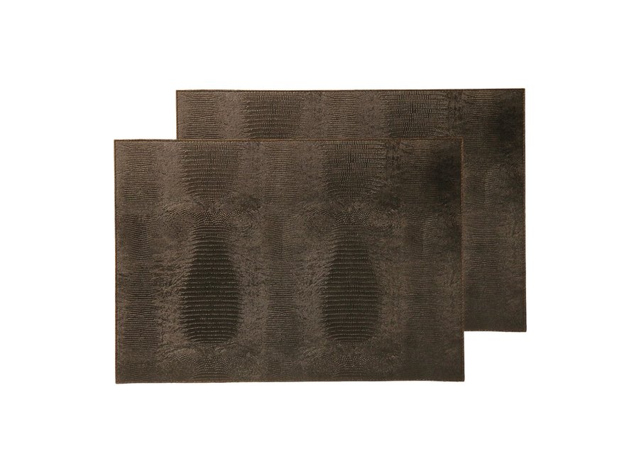 Placemat 'Doukas' Brown - set van 2