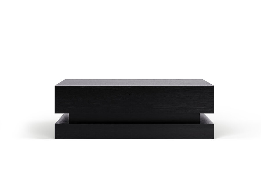 Coffee table 'Royce' Oak - Matt black